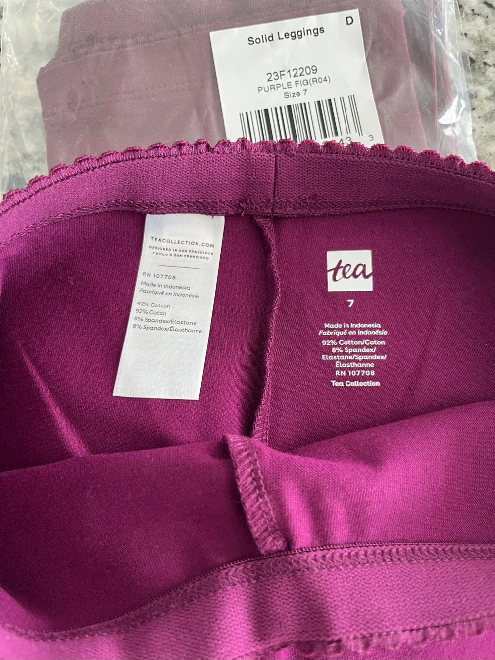 Solid Kids Leggings - Purple Fig/Berry